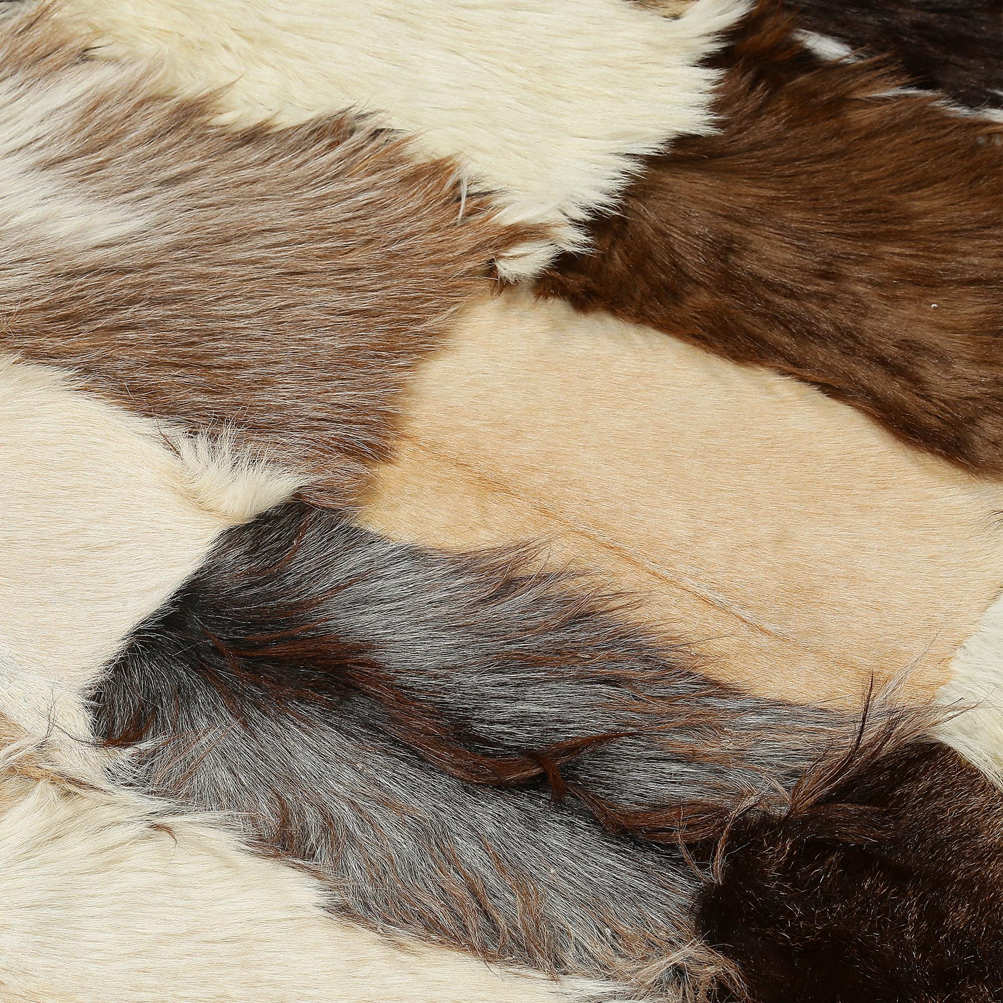 Kahverengi Doğal Gerçek Dana Derisi Lüks Salon Halısı