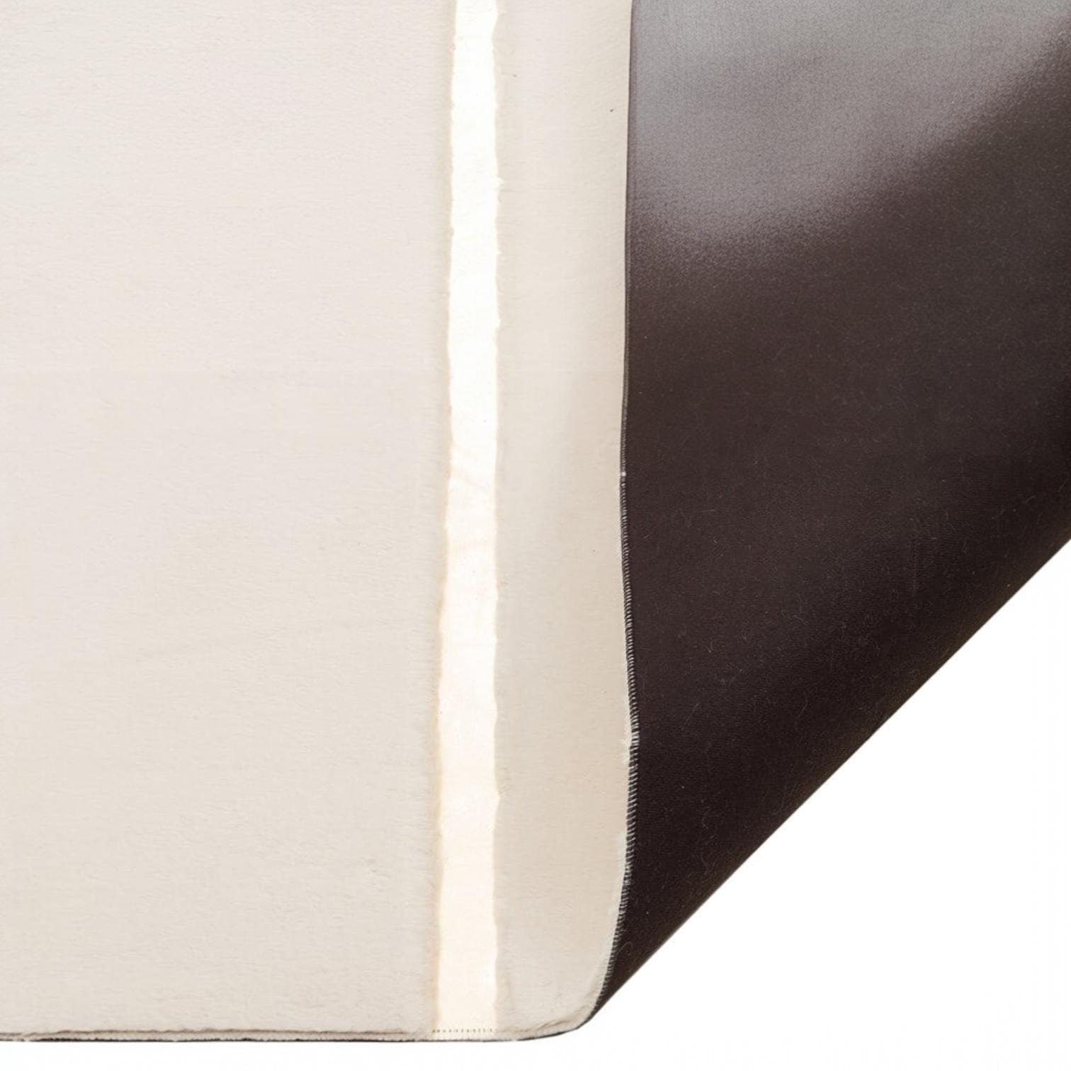 Krem Renk Modern Desenli Peluş Halı - Şık Salon Halısı