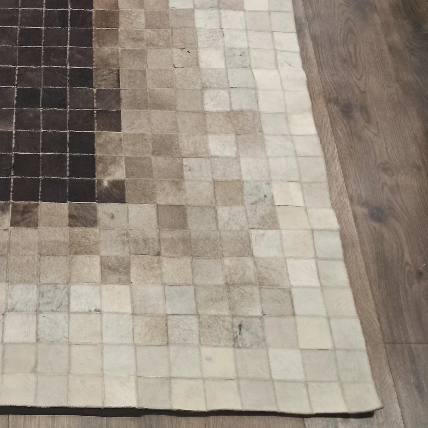 Kahverengi Dana Derisi Patchwork Halı