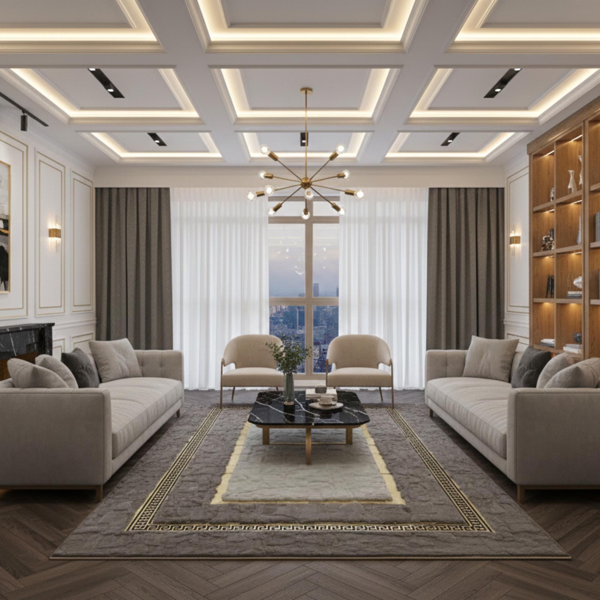 Gri ve Beyaz Rex Tavşan Kürkü Salon Halısı – Yumuşak Dokulu Zarif Tasarım