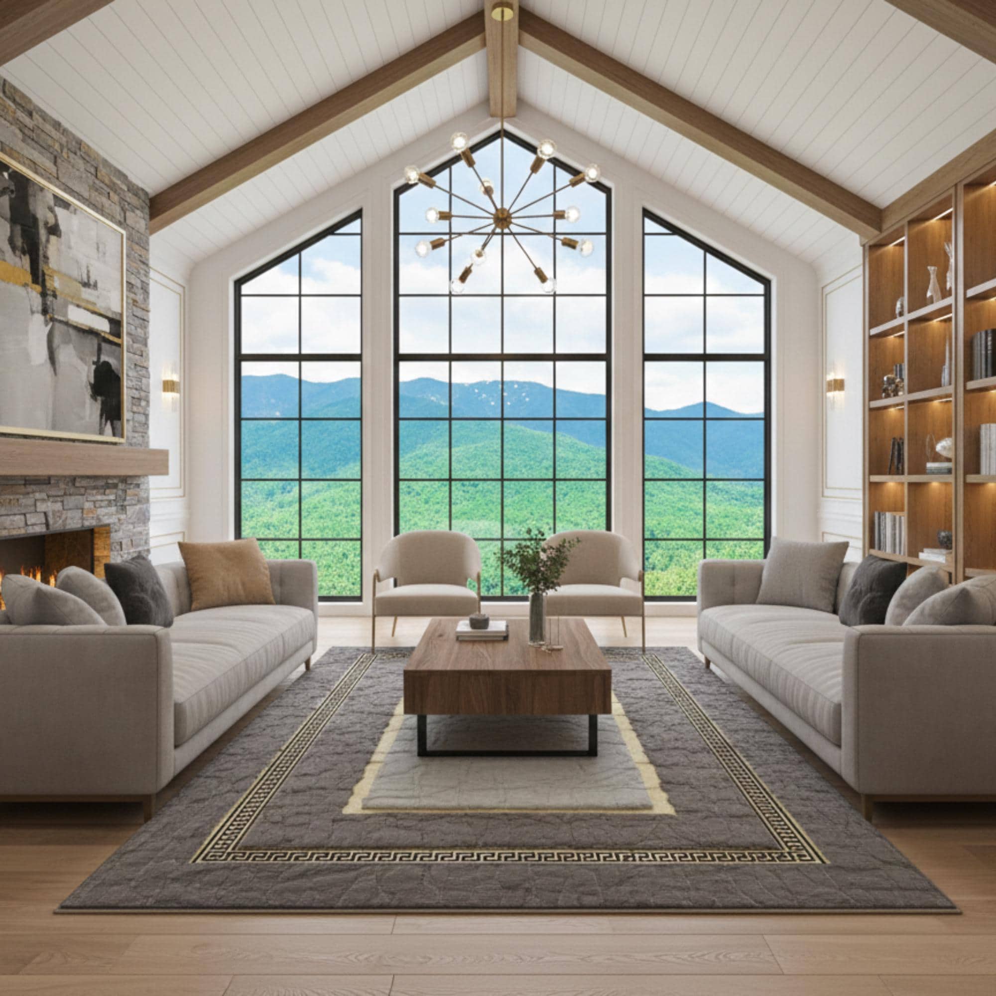 Gri ve Beyaz Rex Tavşan Kürkü Salon Halısı – Yumuşak Dokulu Zarif Tasarım