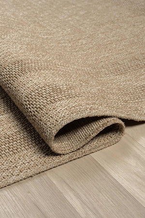 Beige Woven Area Rug, Textured Border Carpet, Minimalist Scandinavian Bedroom Floor Rug