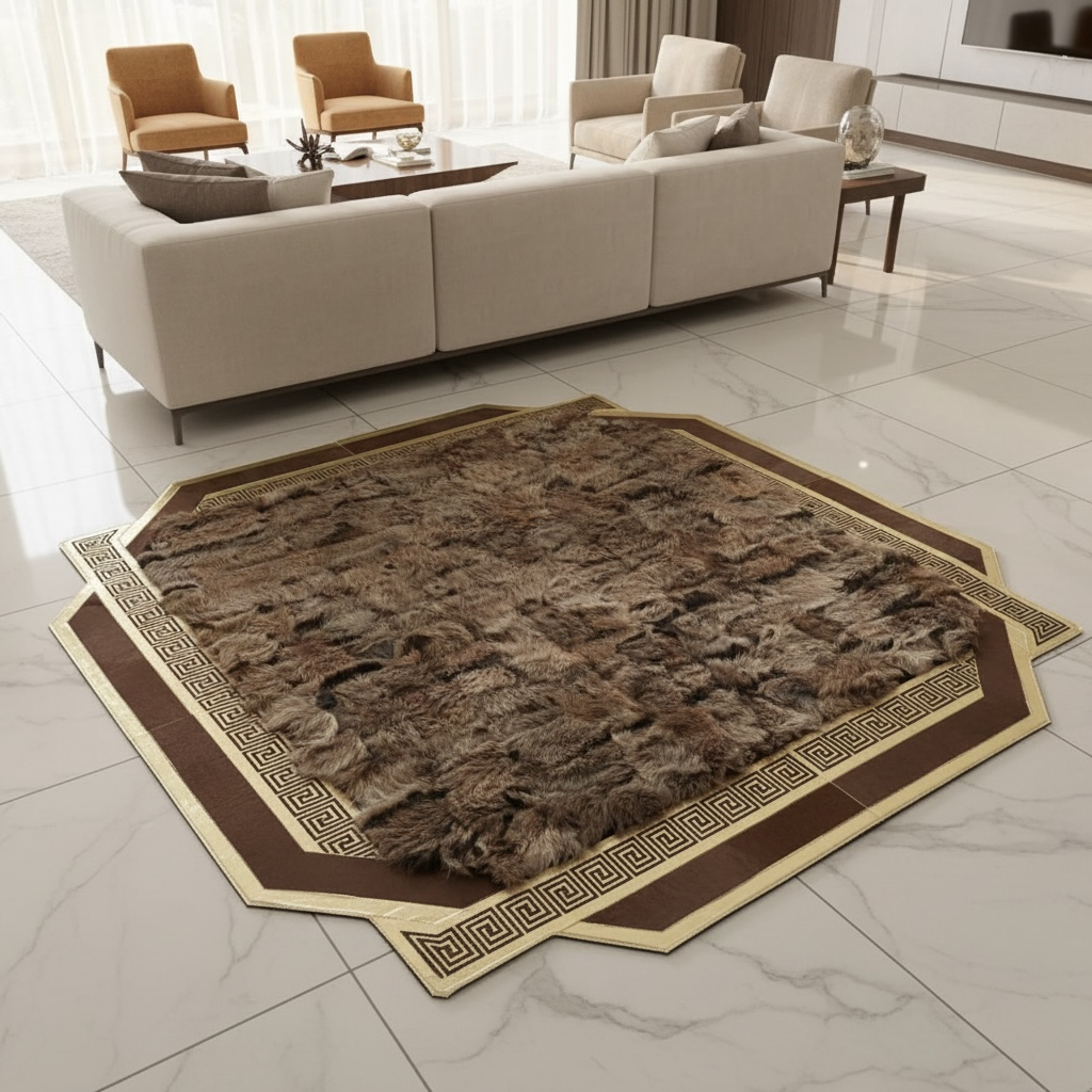 Toskana Kürk Halı – Doğal Yumuşak Dokulu, El İşçiliği Premium Dekoratif Halı