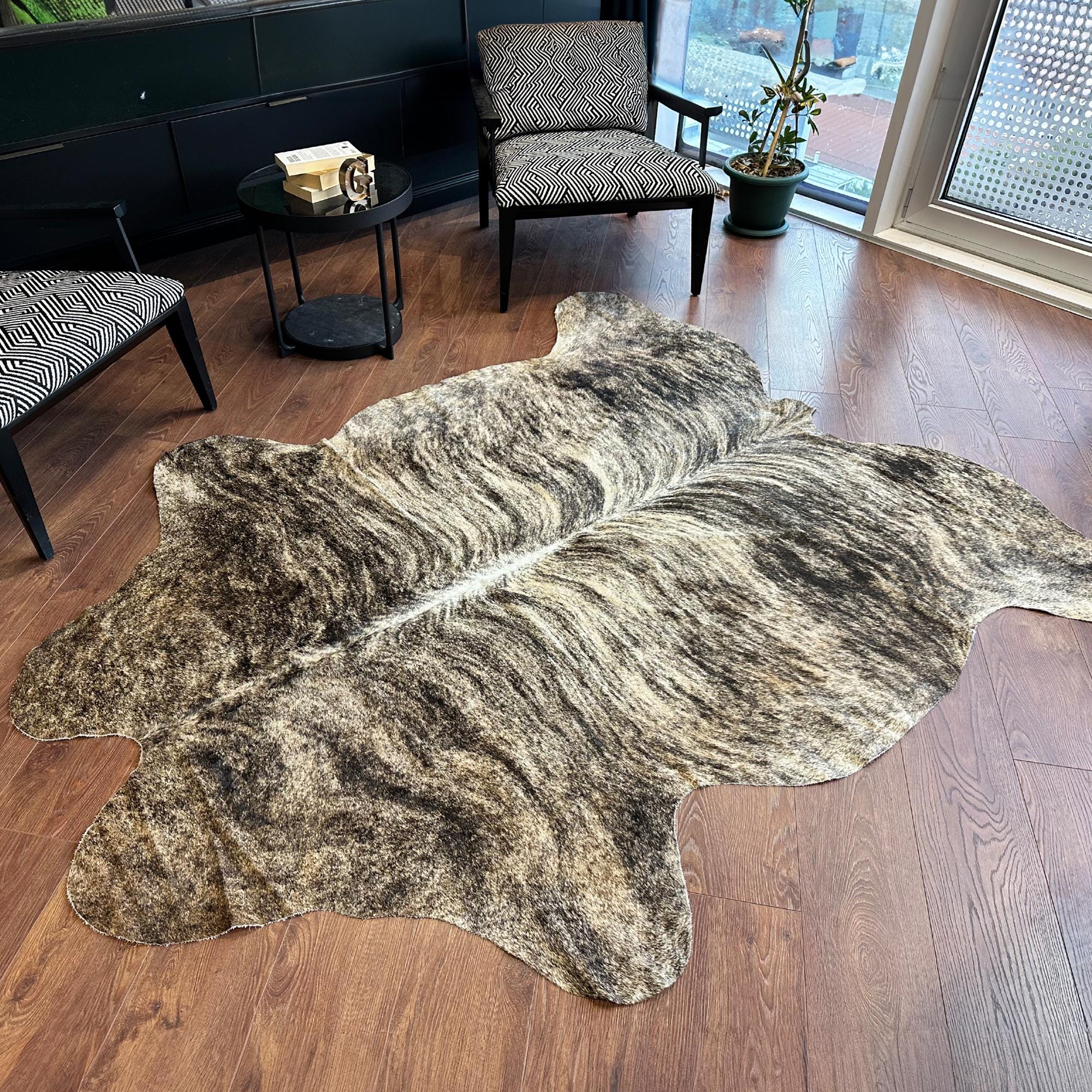 Hakiki Dana Derisi Post Halı 175x218 cm  – El Yapımı Gerçek Deri Halı