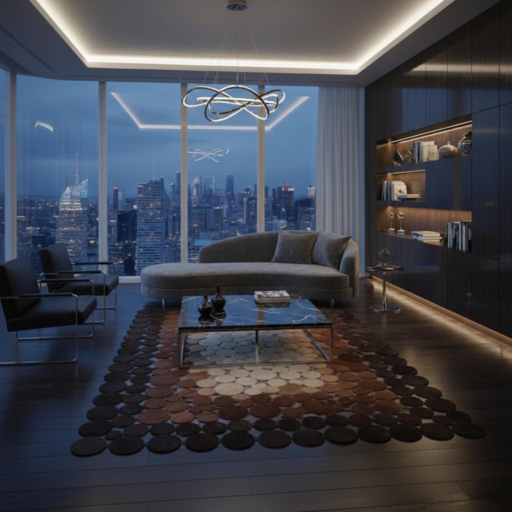 Polkadot Salon Halısı – Doğal Dokulu ve Modern Tasarım