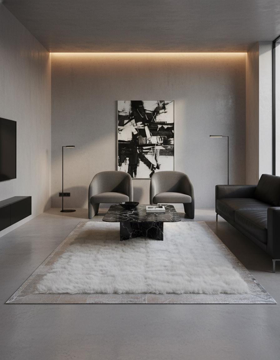 Krem Toscana Kuzu Postu Halı – Doğal, Yumuşak ve Lüks Tasarım