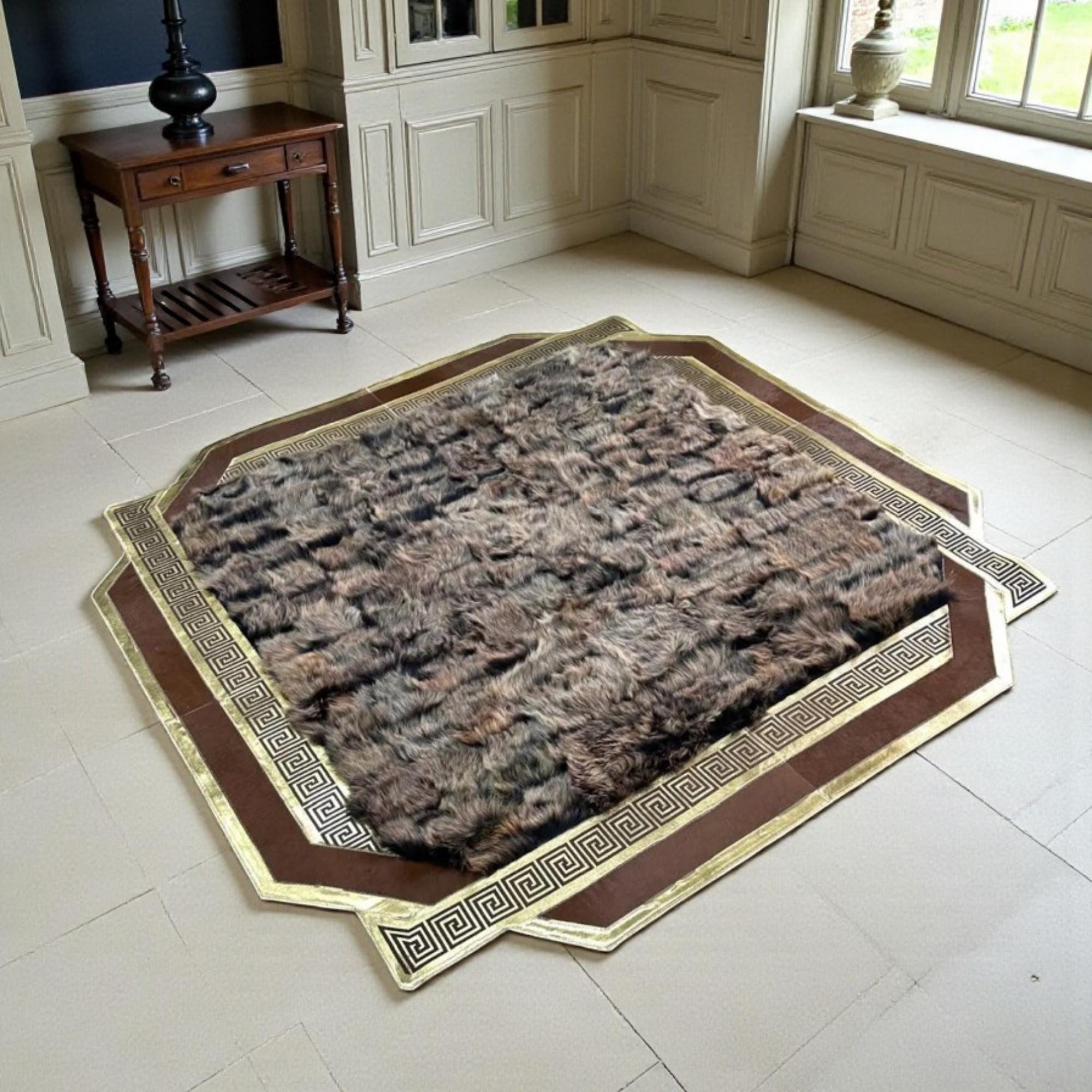 Toskana Kürk Halı – Doğal Yumuşak Dokulu, El İşçiliği Premium Dekoratif Halı