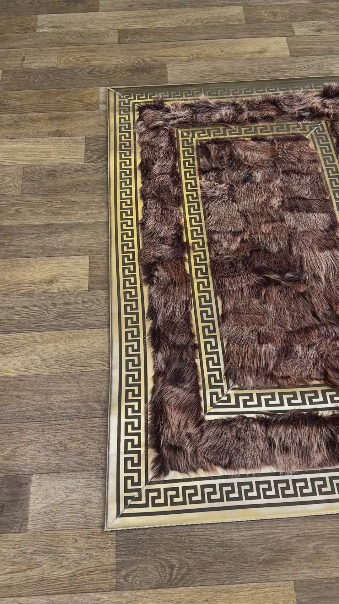 Toskana kürk halı yakın çekim video
